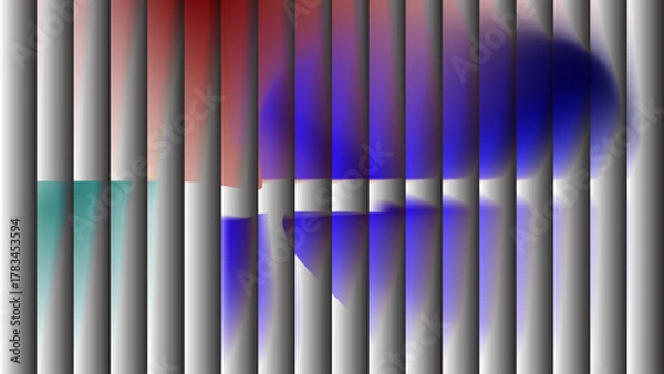 Obraz Deep Blue Neon Light Stripes Abstract Background