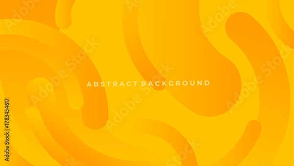 Fototapeta Fluid Abstract Yellow Orange Background Design with Modern Dynamic Shapes and Gradients