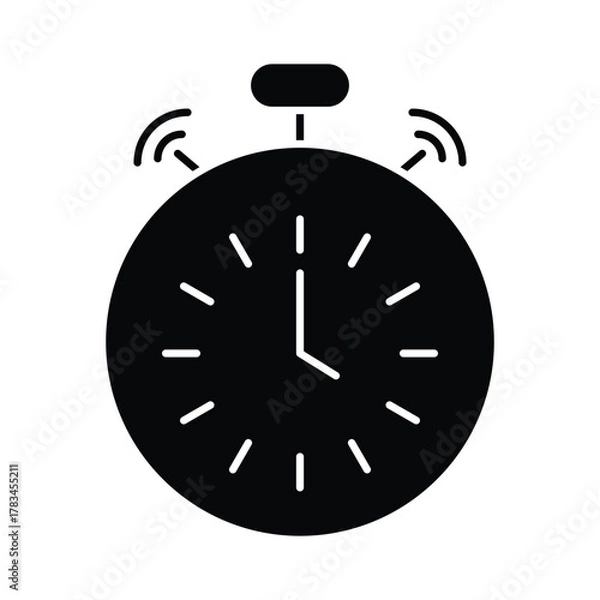 Obraz Alarm silhouette Clock