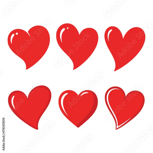 Obraz Heart love symbol vector collection