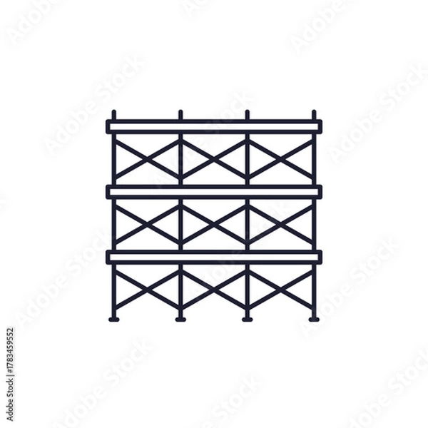 Obraz Scaffolding line icon on white