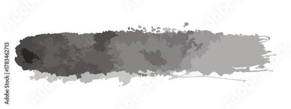 Obraz Abstract grey watercolor brush stroke isolated on white background vector illustration for banner poster card and textile design