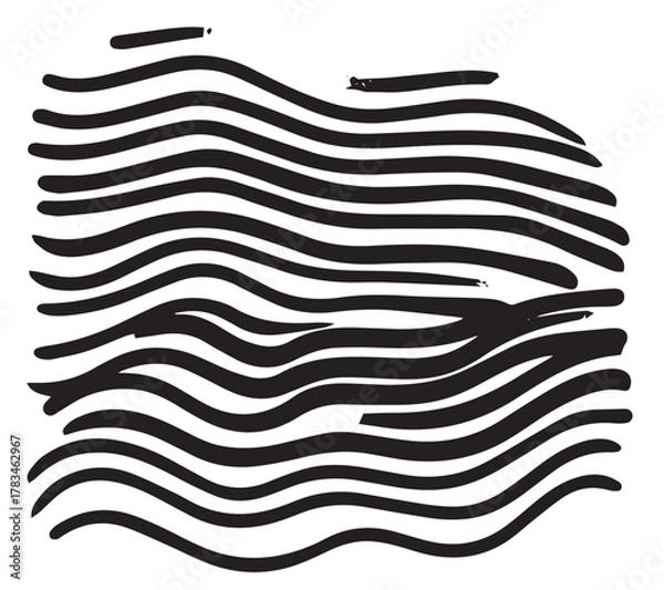 Fototapeta Abstract Black and White Wavy Lines Pattern Background Design Element for Posters Banners Prints Textiles and Website Designs Vector Illustration