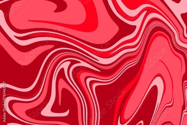 Fototapeta A vivid red marble swirl pattern featuring flowing lines and rich tones, creating a dynamic, energetic effect.