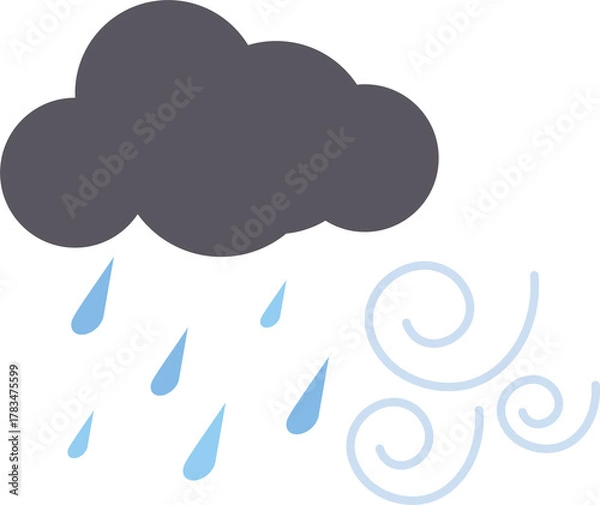 Fototapeta cloud and rain drops