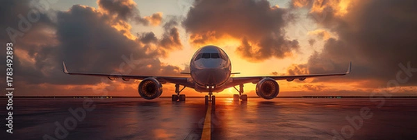 Fototapeta Exquisite Horizons: The Alure and Adventure of Luxurous Jet Setting