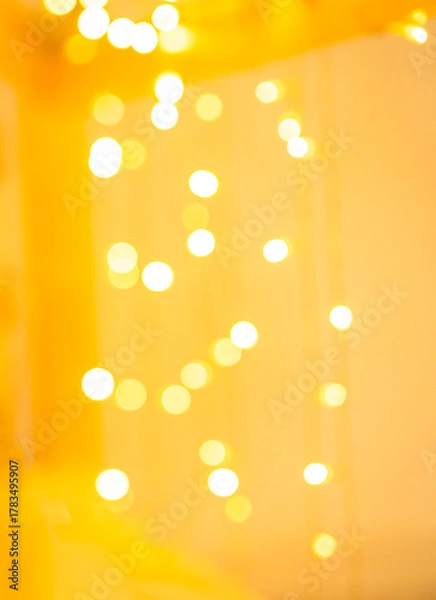 Fototapeta Bokeh de luces amarillas