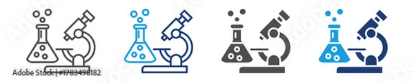 Fototapeta laboratory tools icon set multiple style