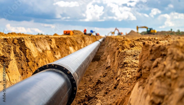 Obraz Pipeline Construction Site