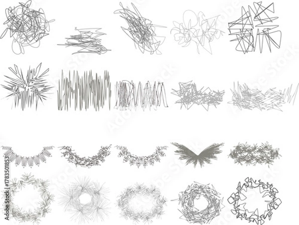 Fototapeta A set of graphic elements for design