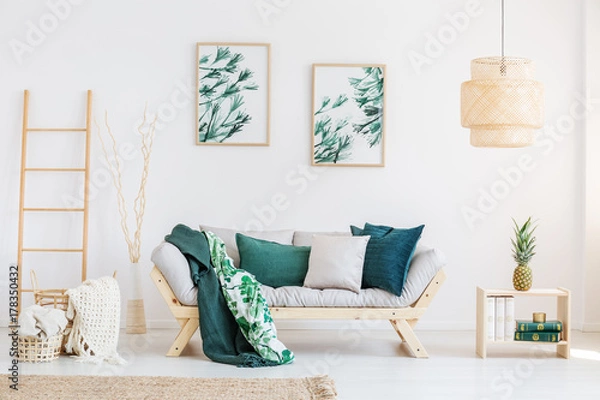 Fototapeta Relax room with paintings