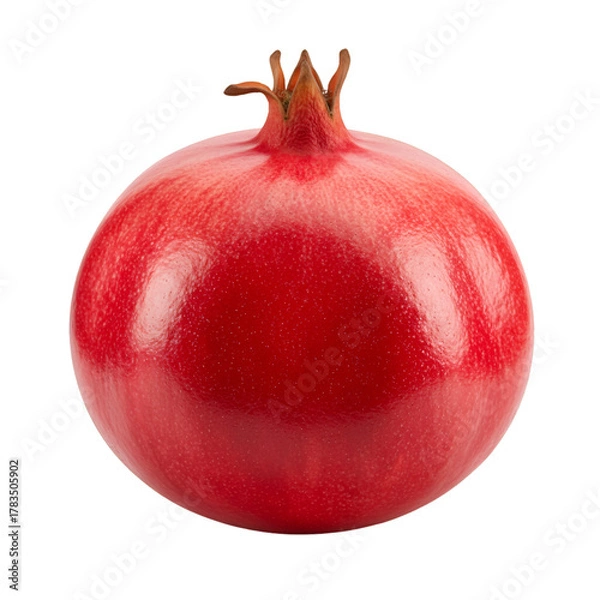 Fototapeta Ripe red pomegranate fruit isolated on transparent background