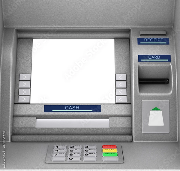 Obraz Bankomat Bankomat. Renderowanie 3D