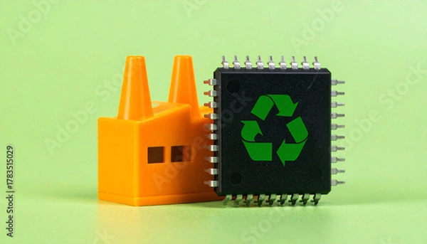 Obraz Electronic Waste Recycling Concept