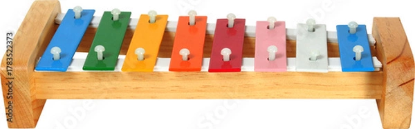 Obraz Rainbow xylophone on white background
