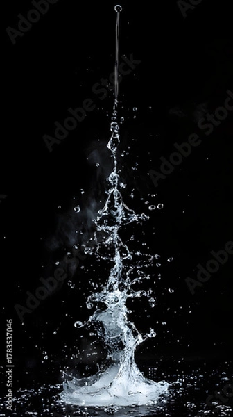 Fototapeta Capturing Motion: The Artflly Timed Explosion of Watr in High-Speed Splash Phoography