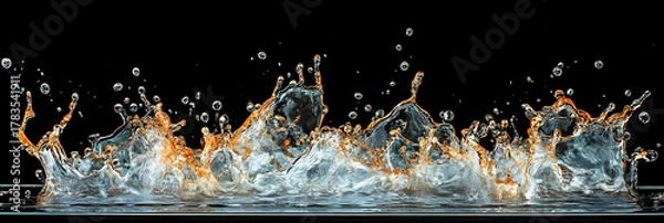Fototapeta Capturing Motion: The Artflly Timed Explosion of Watr in High-Speed Splash Phoography
