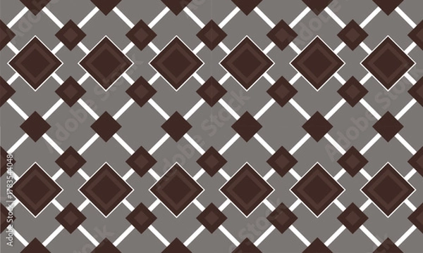 Obraz seamless pattern brown with geometric shapes.