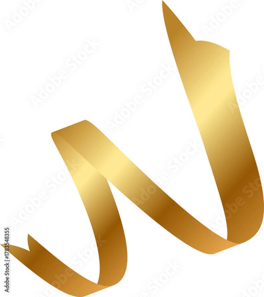 Fototapeta gold ribbons on a white background vector