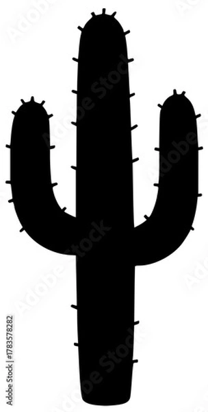 Obraz cactus vector illustration silhouette