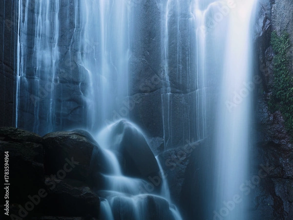 Obraz 落ち行く滝の水