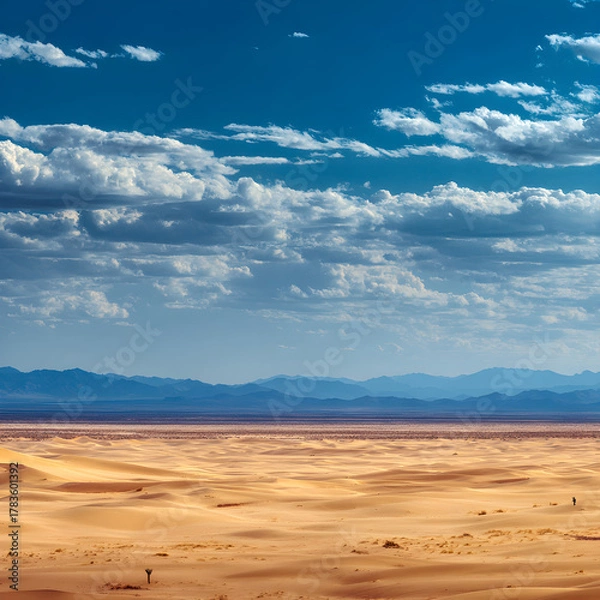 Obraz Limitless Desert Horizon: xploring the Boundless Beaty and Adventure of Natures Endless Expanse Beyond te Dunes