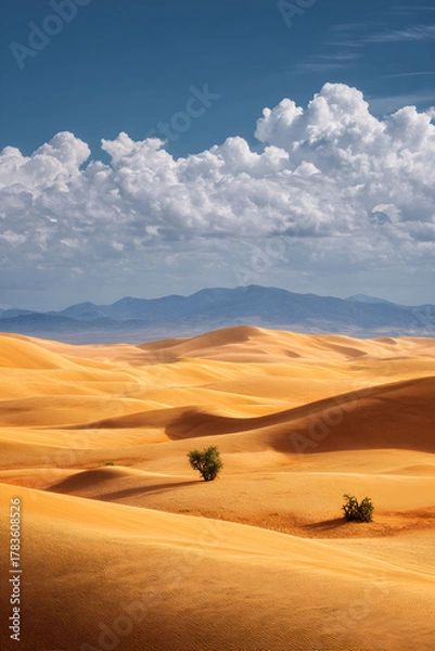 Obraz Limitless Desert Horizon: xploring the Boundless Beaty and Adventure of Natures Endless Expanse Beyond te Dunes