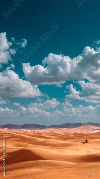 Obraz Limitless Desert Horizon: xploring the Boundless Beaty and Adventure of Natures Endless Expanse Beyond te Dunes