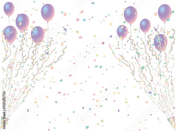 Obraz クラッカー、風船、20虹淡