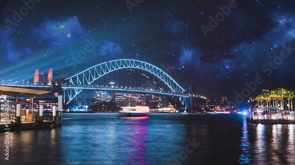 Obraz Sydney Harbour Bridge dla Vivid Sydney 2017