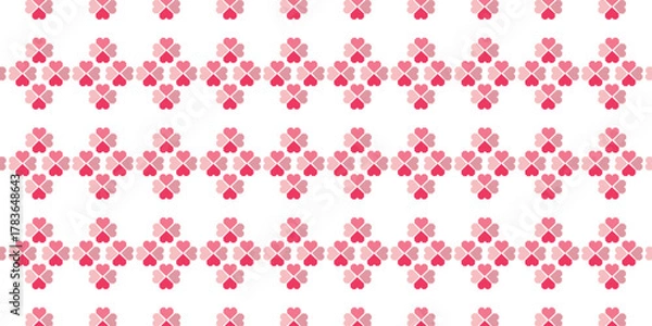 Fototapeta pixel heart seamless pattern design,colorful flower seamless pattern design