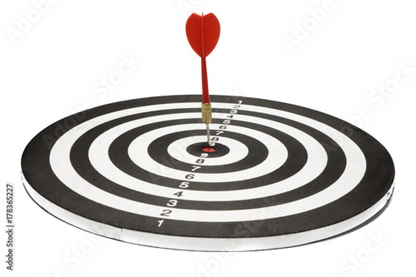 Fototapeta Target with arrow in the center on a white background