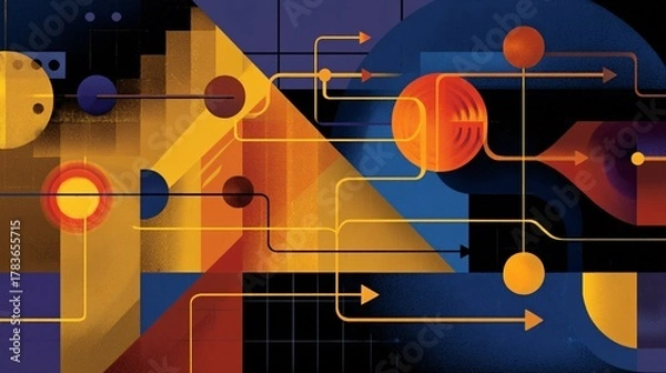 Obraz Abstract Visual Representation Flow Concepts