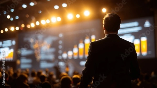 Obraz Business Consultant Presenting at International Conference Event