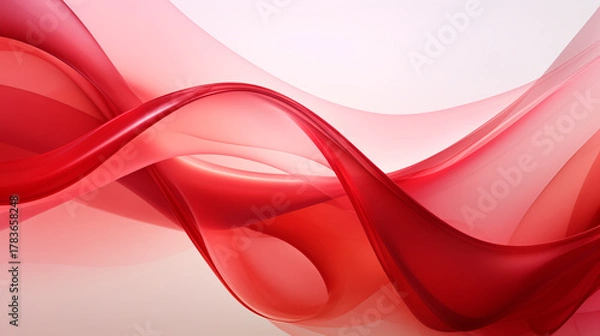 Obraz Abstract red Flowing Silk Wave Background