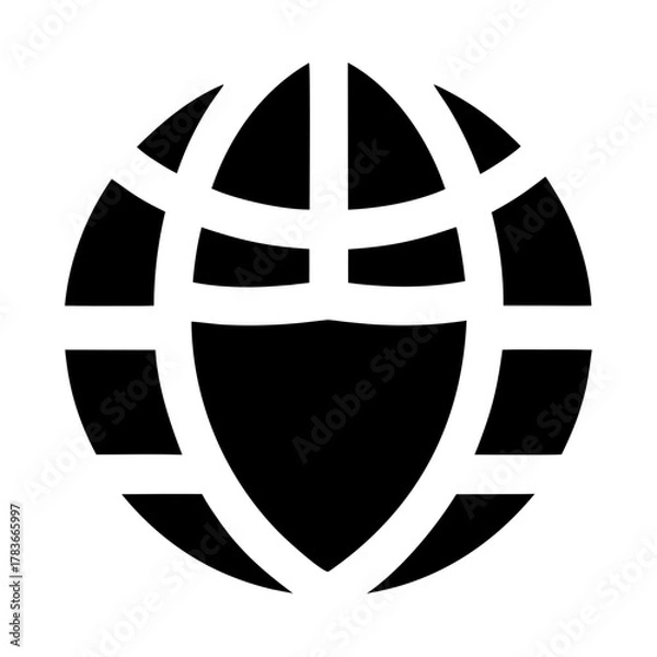 Obraz IT service professional globe security logo