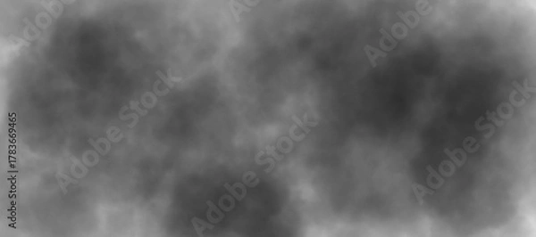 Fototapeta A dense cloud of smoke fills the scene, creating a textured gradient of gray and black shades