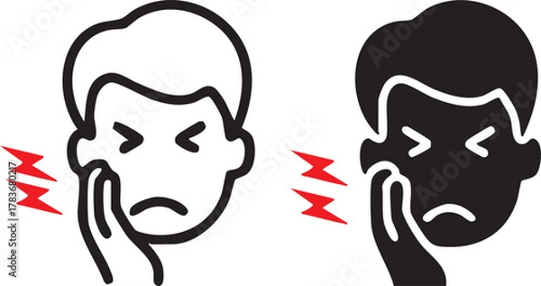 Fototapeta Toothache Illustration Vector