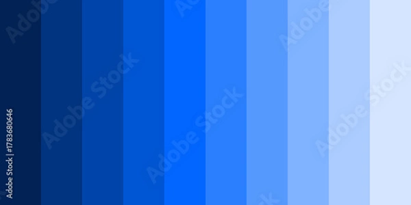 Fototapeta Blue Color Palette Vertical Gradient Background from Dark to Light Tones