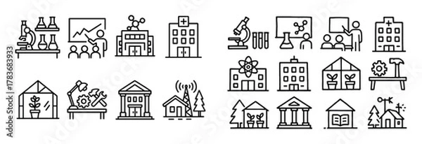 Obraz Scientific Icon Grid