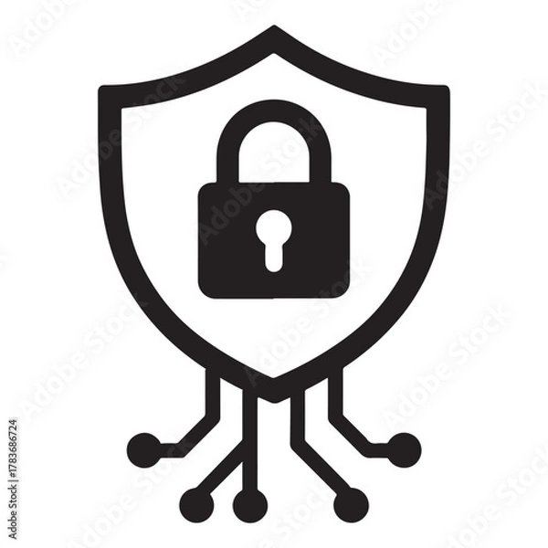 Fototapeta cyber security icon 