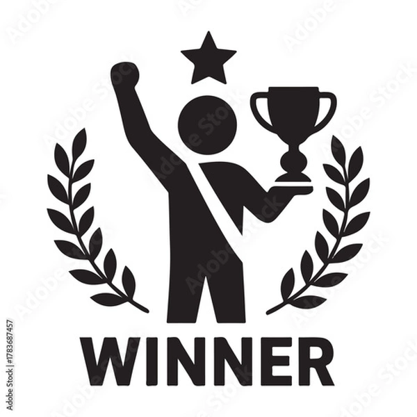Fototapeta Winner icon vector