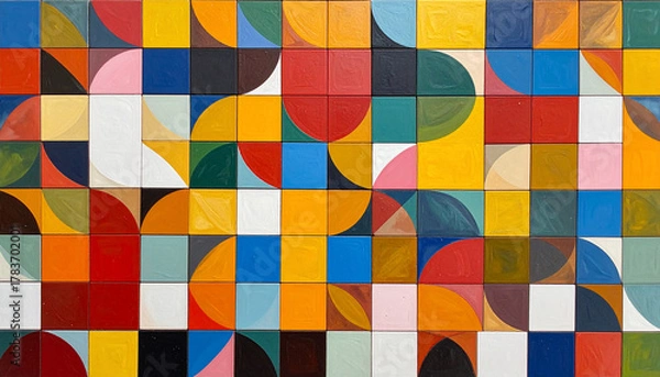 Obraz Abstract Colorful Geometric Art