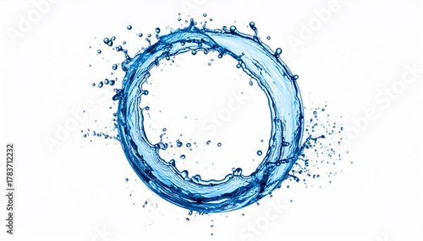 Obraz Water Splash Circle on White