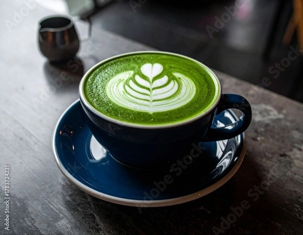 Obraz 抹茶ラテのラテアート