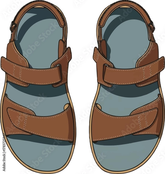 Obraz Fisherman Sandals with Adjustable Straps