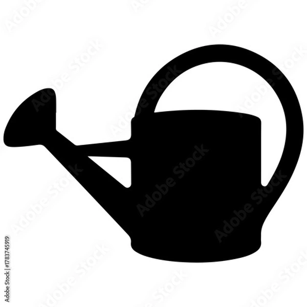 Obraz Black silhouette of a watering can for gardening