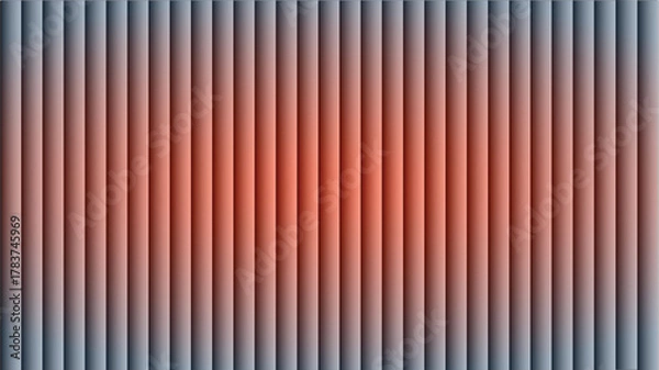Obraz Abstract background with vertical lines and a red glow