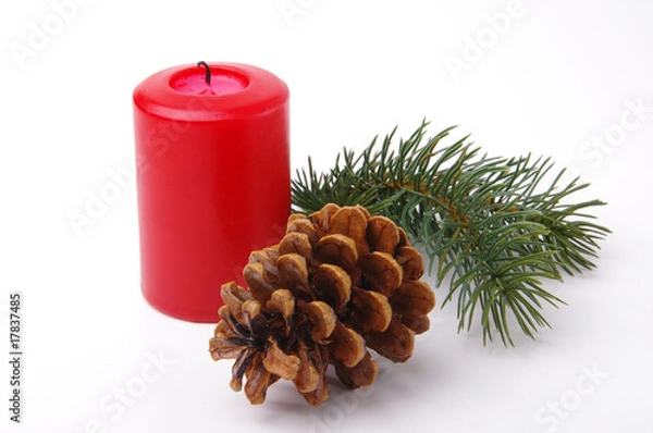 Obraz Tannenzweig mit Kerze