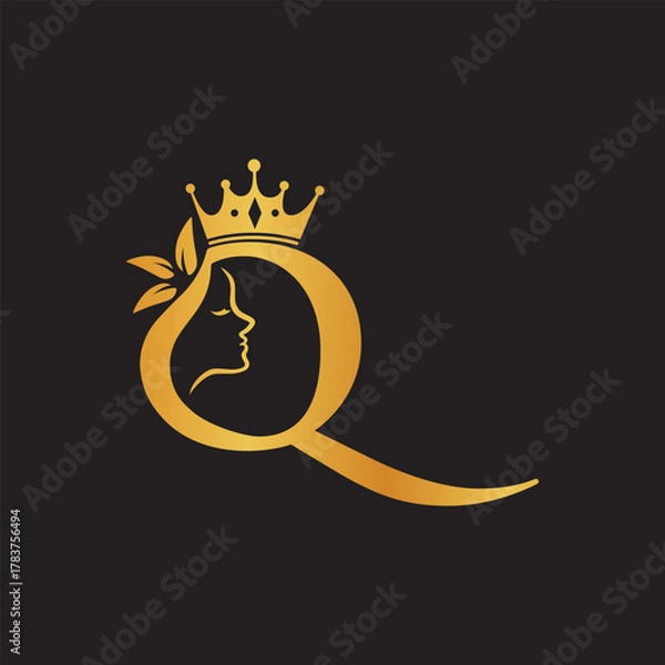 Obraz   letter Q minimal logo icon design template elements